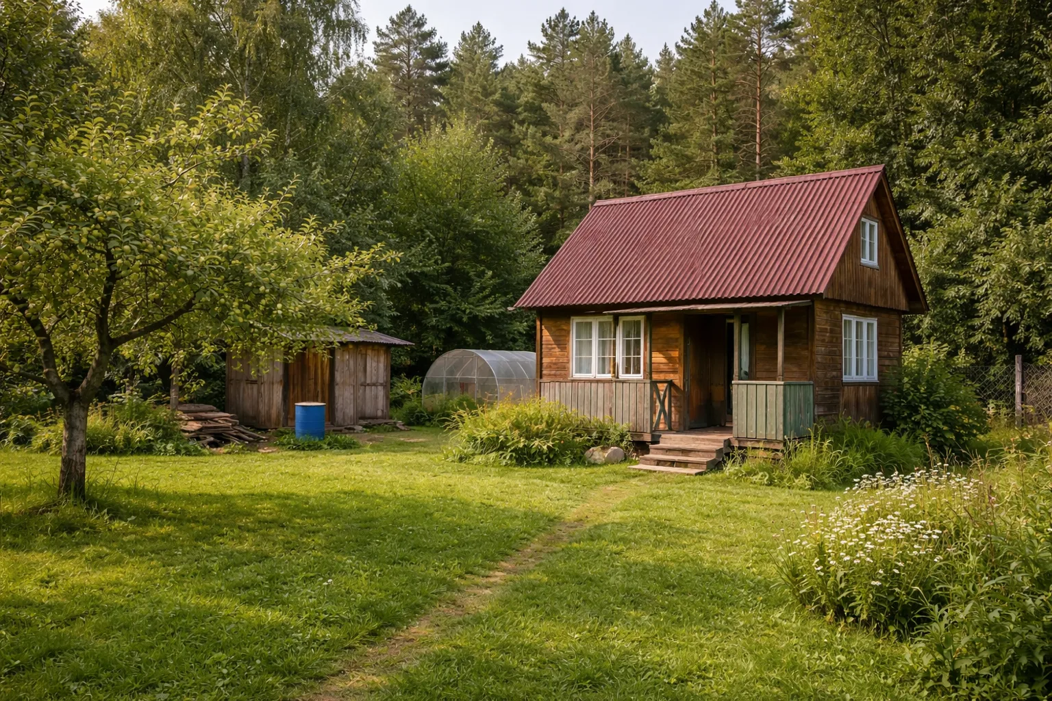 Дача с участком у леса