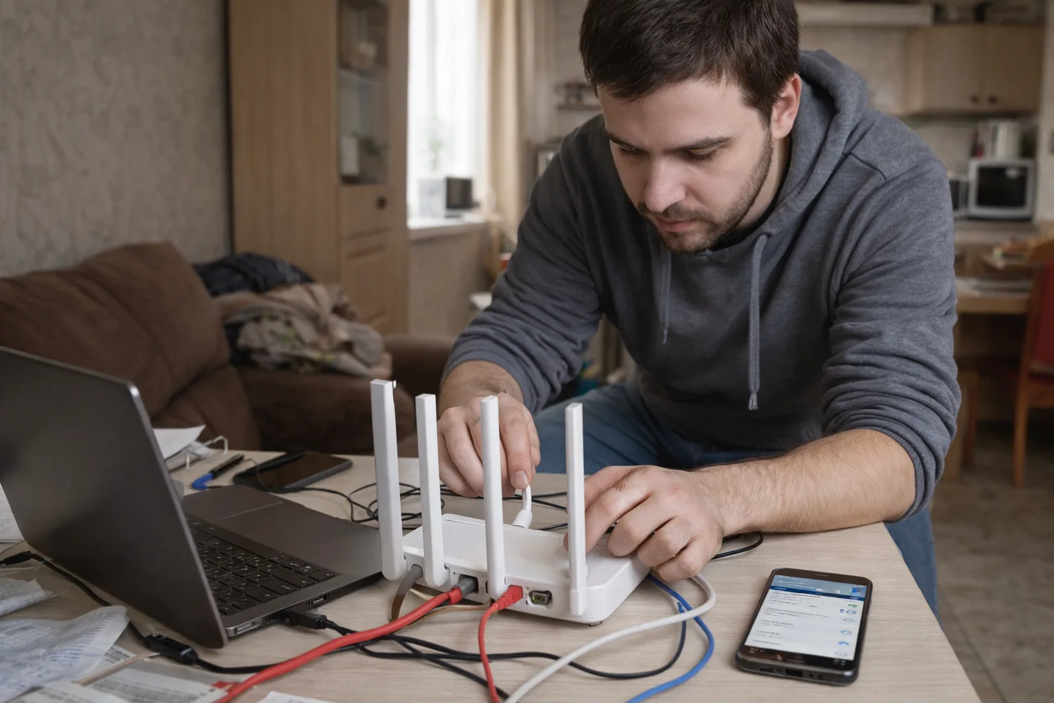 Настрою Wi-Fi и роутер дома